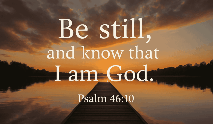 Be Still and Know That I Am God