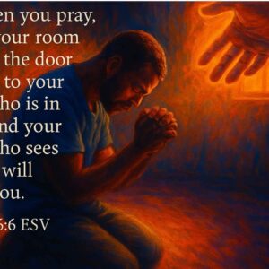 Man praying in solitude symbolizing intimacy with God in the secret place.