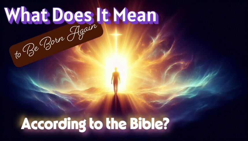 A person emerging from darkness into light, symbolizing spiritual rebirth and new life in Christ.