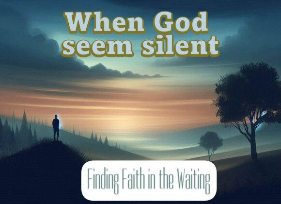 a lone figure in quiet landscape, waiting in faith